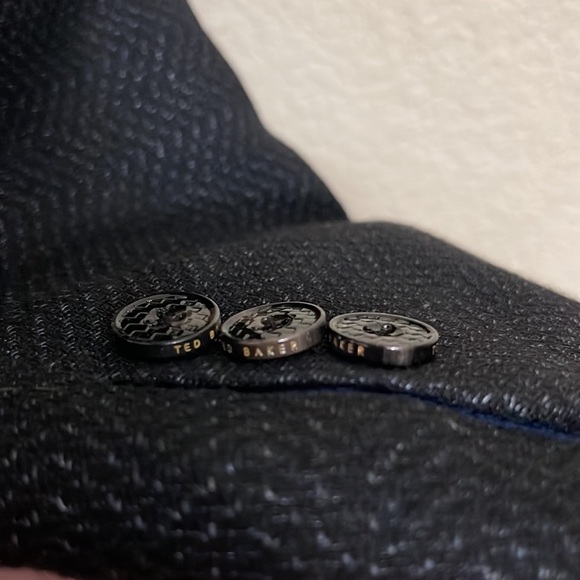 Ted Baker London Semi Plain Suit Jacket Linen Wool Blend Size 4 - Picture 15 of 16